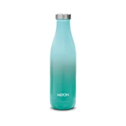 Milton Prudent 500 Thermosteel Bottle, 510 ml Water Bottle, 24 Hours Hot and Cold, Double Wall Vacuum Insulated, Water Bottles, Tea Flask/Coffee Flask for Sports, Travel, Aqua Green