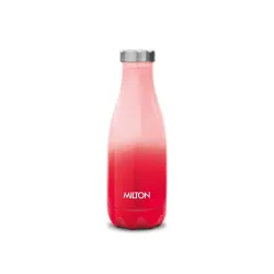 Milton Prudent 350 Thermosteel Bottle, 360 ml Water Bottle, 24 Hours Hot and Cold, Double Wall Vacuum Insulated, Water Bottles, Tea Flask/Coffee Flask for Sports, Travel, Red