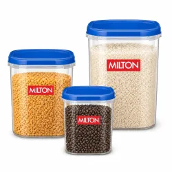 MILTON Quadra Modular Multi-Purpose Plastic Containers with Lid, Set of 3