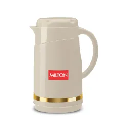 Milton Renova 1000 Water Jug, PU Insulated Inner Stainless Steel Hot & Cold Jug, BPA Free, Leak Proof, 1 Litre, Beige, I