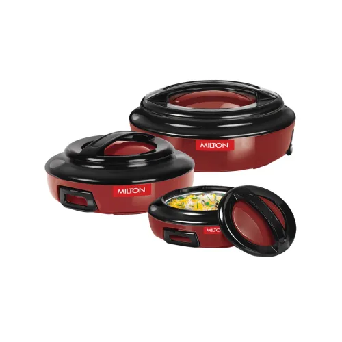 Image of Milton Set of 3 Red Ernesto Inner Stainless Steel 