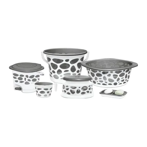 Image of Milton Set of 6 Duplex Bathroom Bucket set 