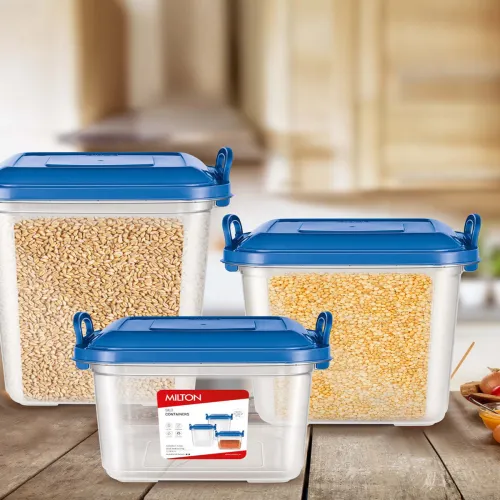Image of Milton Silo Plastic Storage Set (3 Pcs, Blue)