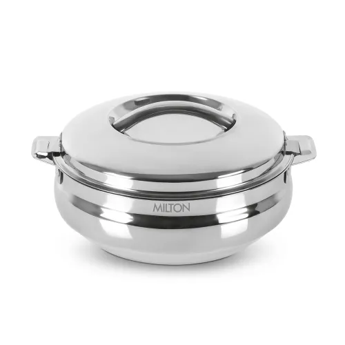 Image of MILTON Sphere 1500 Stainless Steel Casserole, 1.69 Litre, Silver | Double Walled | PU Insulated | Hot & Cold | Food Grad