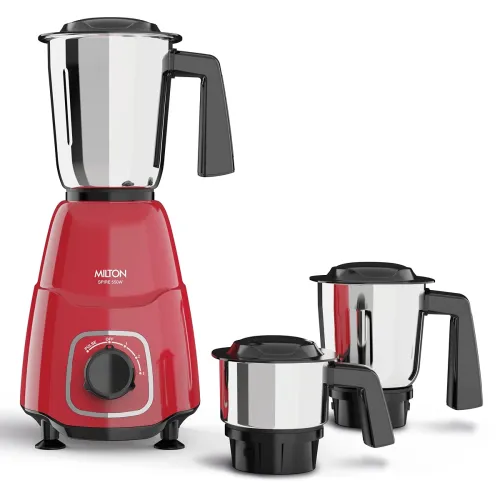 Image of Milton Spire Mixer Grinder Grindstone Blade Technology 3 Jar, 550 W (21000 RPM)
