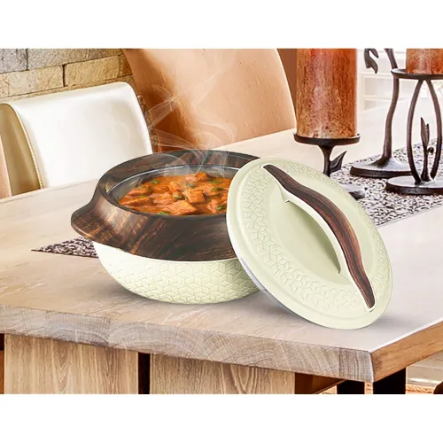 Image of MILTON Stainless Steel Casserole - 1370ml, Ivory