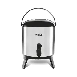 Milton Stellar 5 Thermosteel Water Jug, 4.6 litres, Silver | PU Insulated | Hot & Cold | Sturdy Base | Hygienic | Odour 