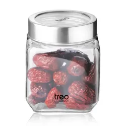 Treo by Milton Cube Storage Containers, 1 Piece, Glass Jar
