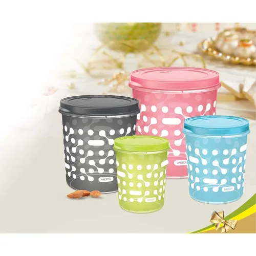 Image of MILTON Storex Set of 5 Plastic Storage Jars & Containers 