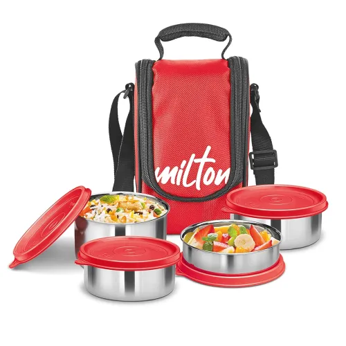 Image of Milton Tasty 4 Stainless Steel Lunch Box, Red