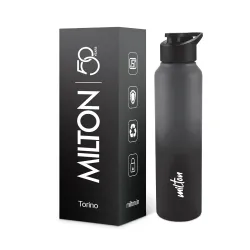 MILTON Torino 1000 Stainless Steel Water Bottle, Leakproof Lid, 