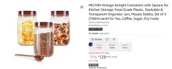 MILTON Vintage Airtight Containers Set of 3