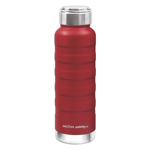 Image of Milton Pebble 530 Thermosteel 24 Hours Hot and Cold Water Bottle, 530 ml, Red