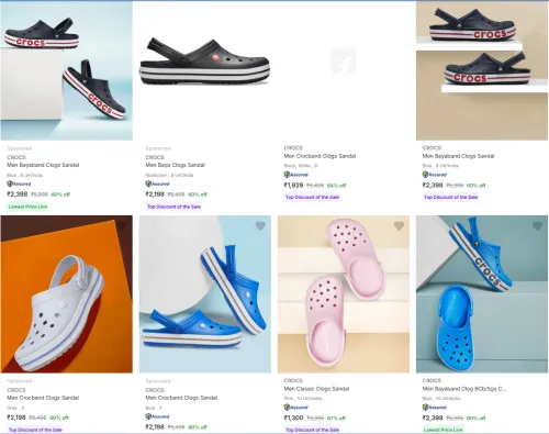 Image of Min.60% off on Crocs Men’s Sandals & Floaters 
