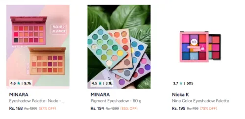 Image of Minara Eyeshadow upto 87% Discount