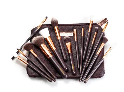 Image of MINARA Makeup Brush Premium Leather Pouch
