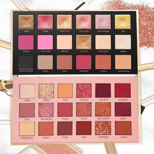 Image of MINARA Nude Eye Shadow Palette and Rose Gold (18+18 colors)