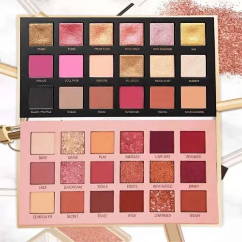 Image of MINARA Nude Eye Shadow Palette and Rose Gold (18+18 colors) 200 g (Multicolor)