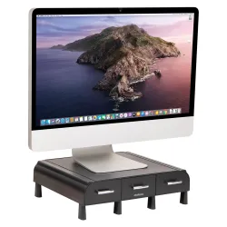 Mind Reader PC, Laptop, IMAC Monitor Stand and Desk Organizer, Black