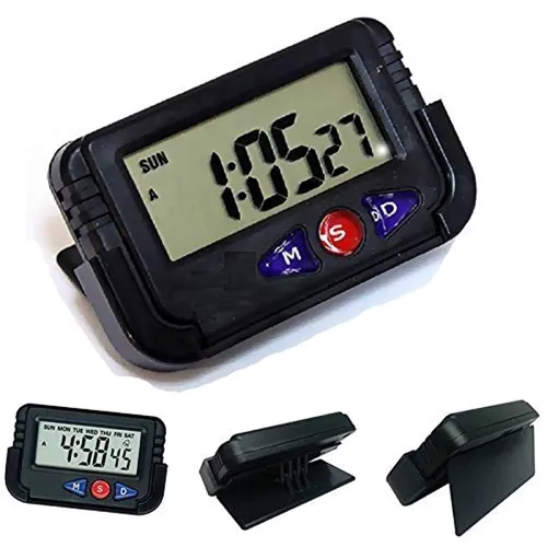 Image of Mini Digital LCD Table Desk Calendar Timer Stopwatch