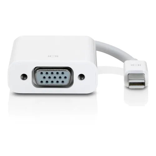 Image of Mini DisplayPort to VGA Adapter (White) | Mini DP Thunderbolt to VGA Female Video Converter for MacBook, Laptop, Monitor