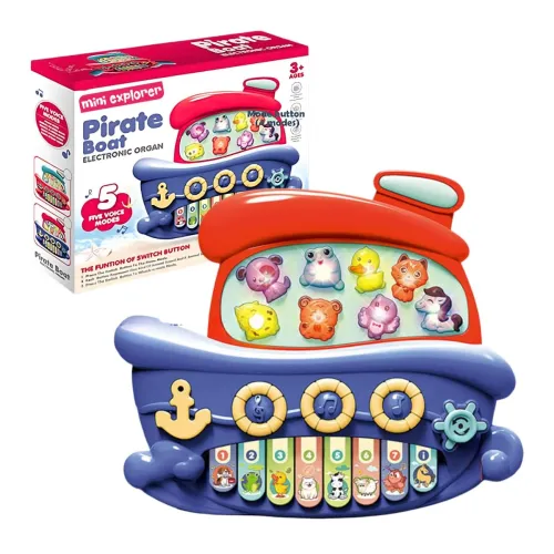 Image of Mini Explorer Pirate Boat Musical Piano Toy