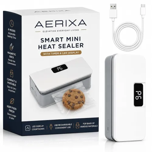 Image of Mini Heat Sealer for Bags 6 Modes LED Timer