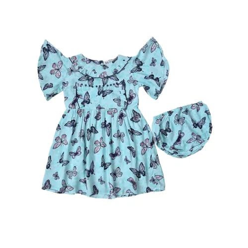 Image of mini mama by Bella Moda Butterfly Sleeve Front Pearl Work 