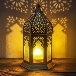 Mini Metal Tea Light Lantern, Set of 2