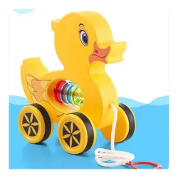 Mini Steps Pull Along Duck Toy - Baby Walking Toy, Safe & Fun Toddler Play Gift