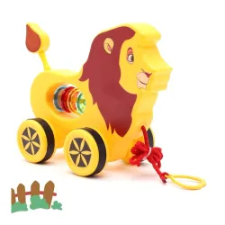 Mini Steps Pull Along Lion Toy - Baby & Toddler Walking Toy, Interactive Fun Gift