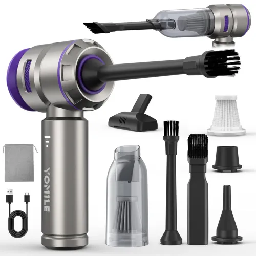 Image of Mini Vacuum Cleaner, 2 in 1 21000PA Brushless Car Vacuum 
