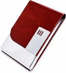 minibuy 20 Card Holder (Set of 1, Brown)