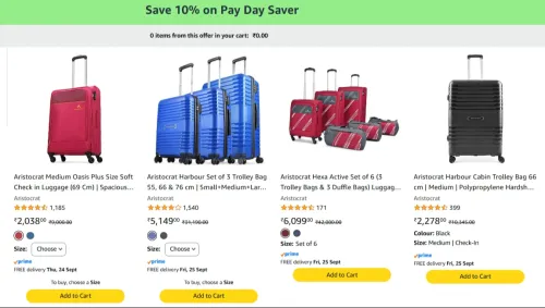 Image of Minimum 10% on Aristocrat Luggage 