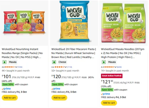 Image of Minimum 30% Off on WickedGud Noodles + Minimum 40% Coupon