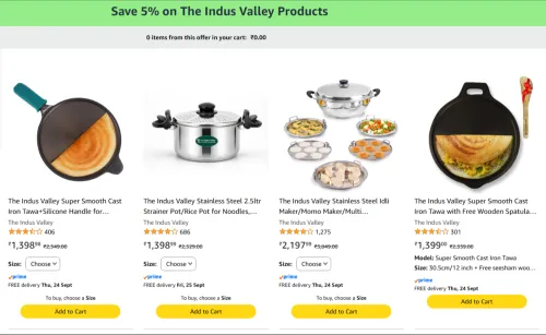 Image of Minimum 5% coupon on Indus Valley Cookware