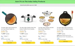 Minimum 5% coupon on Indus Valley Cookware