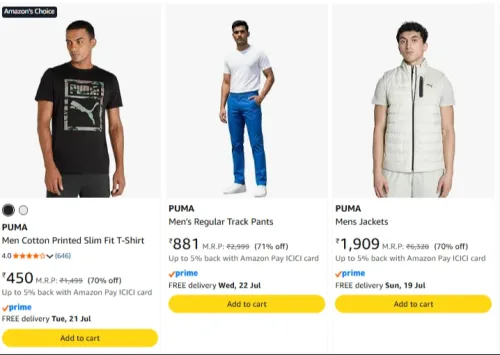Image of Minimum 70% OFF on Puma Clothing
