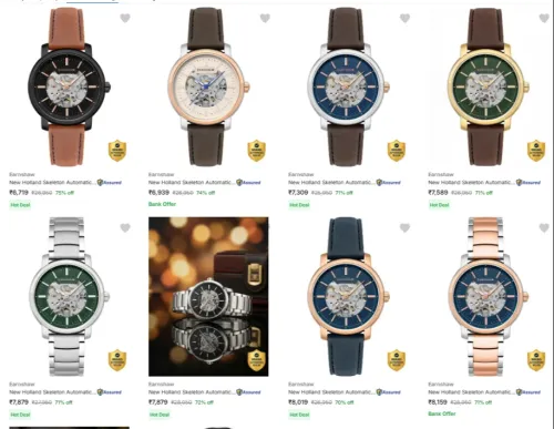Image of Minimum 70% off On Earnshaw Automatic Watches 
