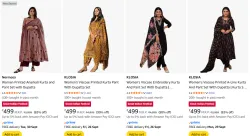 Minimum 83% Off on Womens Kurta Sets Starting At ₹499