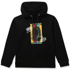 Minitatu Boys Cotton Neck Hooded Sweatshirt (MT-3297E-AN_Black_12-18 Months)