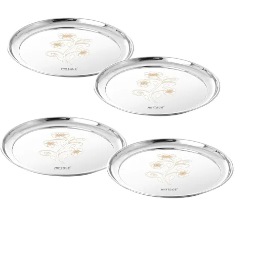 Image of Mintage Stainless Steel Rajbhog Thali (SO4)