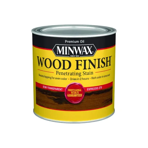 Image of Minwax 227634444 Penetrating Interior Wood Stain Espresso 1/2 Pint
