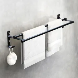 MIORAH Bathroom 24Inch Aluminum Towel Hanger