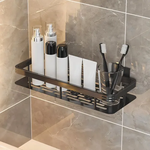 Image of MIORAH Rustproof Aluminum Bathroom Shelf 