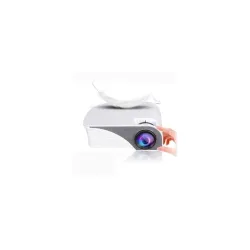 Miracle Digital 1200 Lumens Portable Mini LED Projector with US Plug and Remote Controller (White)
