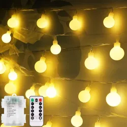 MIRADH Outdoor String Lights, 35 Ft 40 LED Waterproof Ball Lights, Diwali Lights for Decoration for Home,led Lights for 