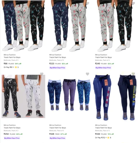 Image of Mirza Fashion Kids Track Pants [Pack Of 3] @ Up to 94% Discount