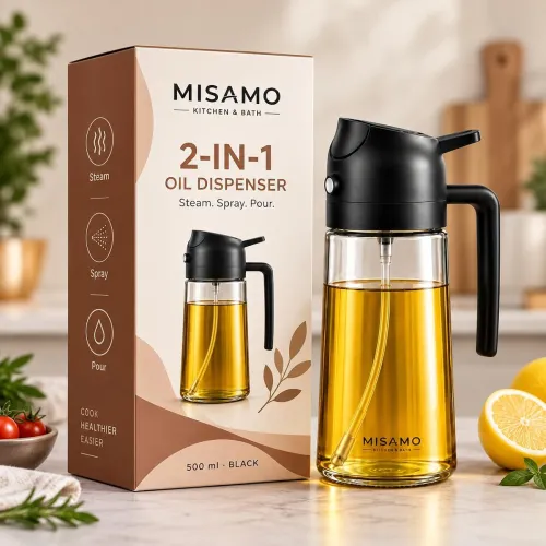 Image of Misamo Enterprise 2-in-1 Oil Sprayer & Dispenser 500ml