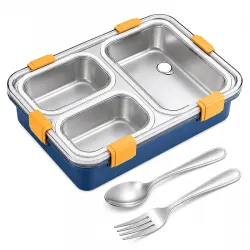 Misamo Enterprise Stainless Steel 3-Compartment Lunch Box